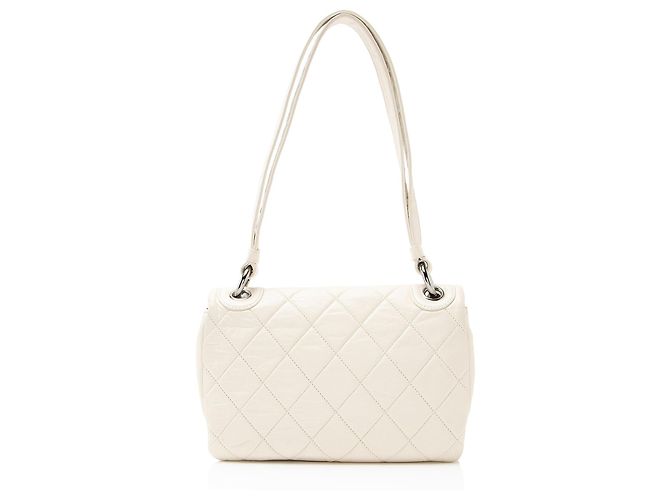 Gabrielle Borsa a Spalla Envelope in Pelle di Agnello Chanel Bianco - vista 3