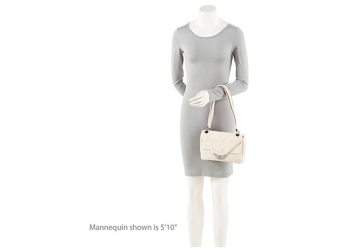 Gabrielle Borsa a Spalla Envelope in Pelle di Agnello Chanel Bianco - vista 5