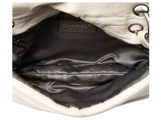 Gabrielle Borsa a Spalla Envelope in Pelle di Agnello Chanel Bianco - vista 7