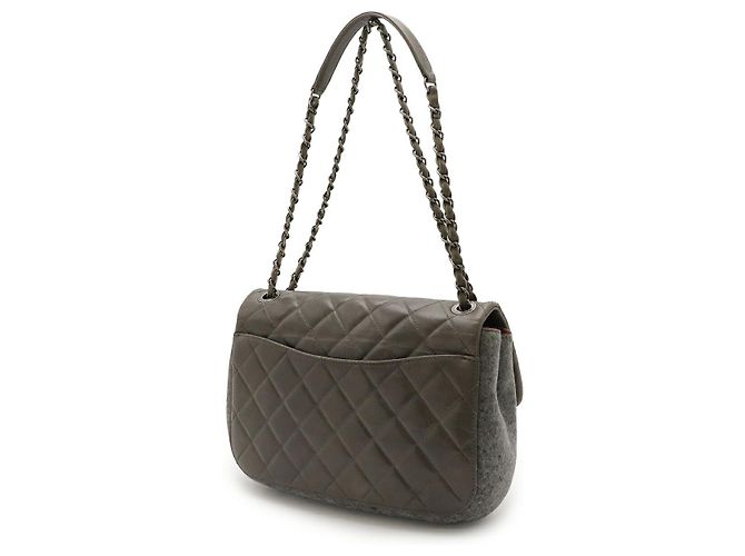 Borsa a Spalla Matelassé Chanel Grigio Kaki - vista 2