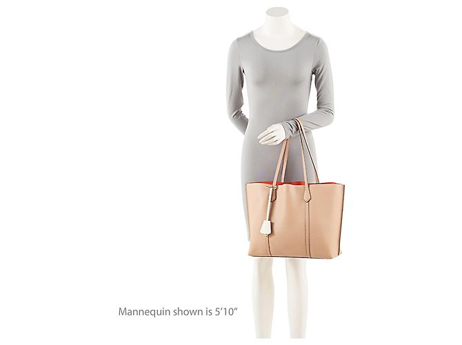 Tory Burch Leder Perry Tote mit drei Fächern Braun Beige - Ansicht 5