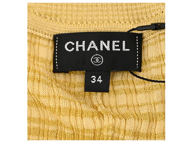 Timeless Abito Lungo Chanel 2022 in Viscosa Gialla Giallo - vista 4
