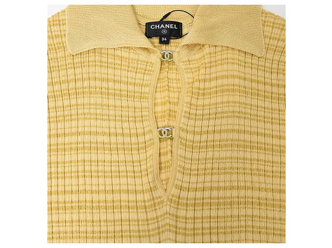 Timeless Abito Lungo Chanel 2022 in Viscosa Gialla Giallo - vista 5