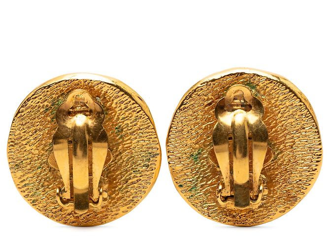 Orecchini rotondi a clip in oro 31 Rue Cambon di Chanel D'oro Metallico - vista 2