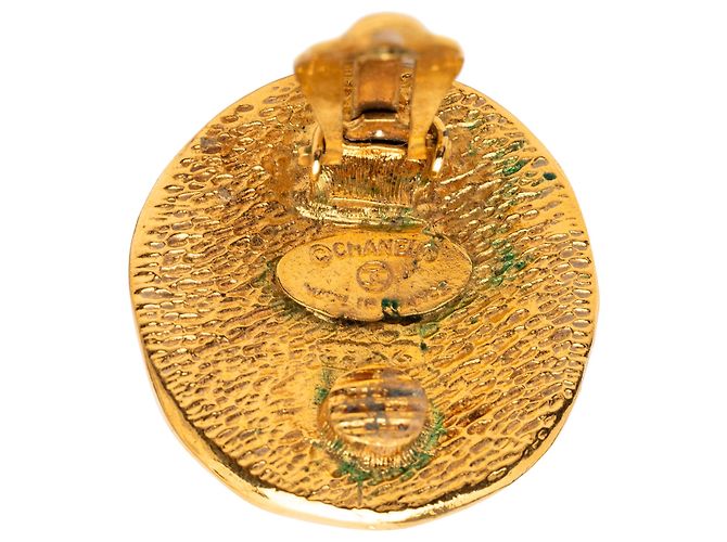 Orecchini rotondi a clip in oro 31 Rue Cambon di Chanel D'oro Metallico - vista 3