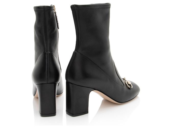 Botines de cuero Horsebit Gucci - Talla 37 Negro - vista 3