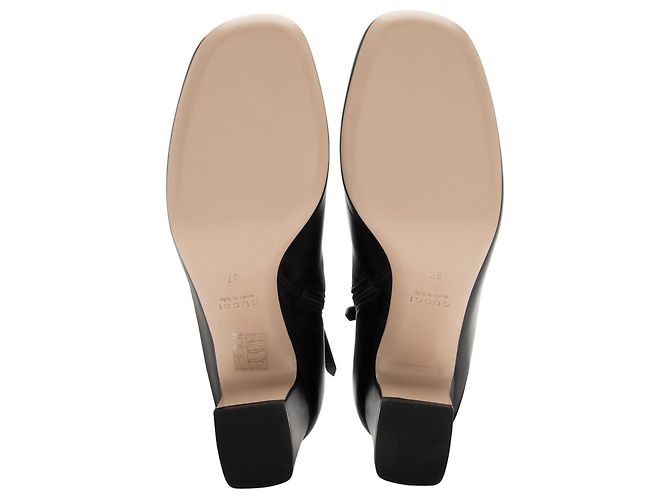 Botines de cuero Horsebit Gucci - Talla 37 Negro - vista 5