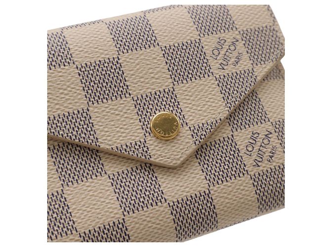 Portafoglio Victorine Damier Azur di Louis Vuitton Marrone Beige - vista 4