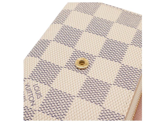 Portafoglio Victorine Damier Azur di Louis Vuitton Marrone Beige - vista 8