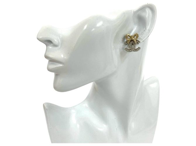 Orecchini in nastro con il logo Coco di Chanel Argento Metallico - vista 2