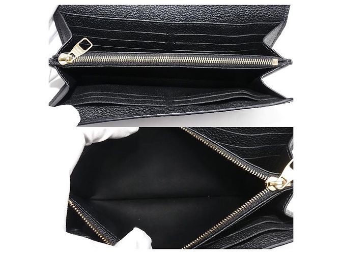 Portafoglio Lungo Monogramma Sarah di Louis Vuitton Nero - vista 4