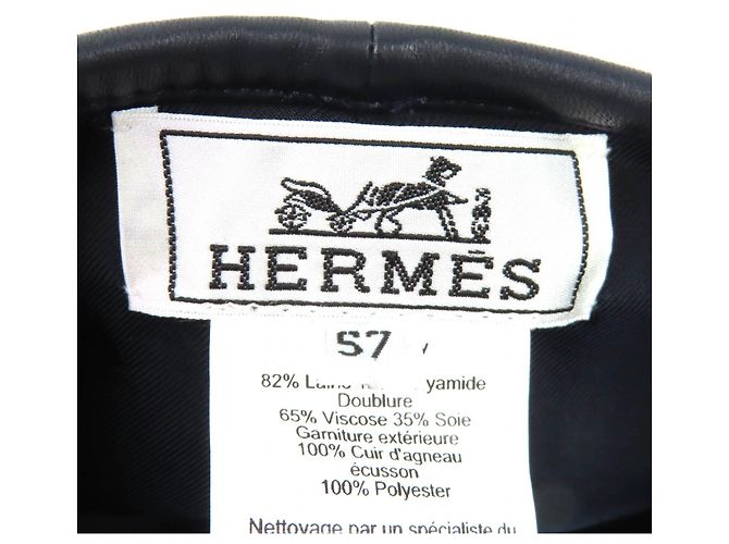 Berretto di lana Gabriel Hermès 57 Blu - vista 8