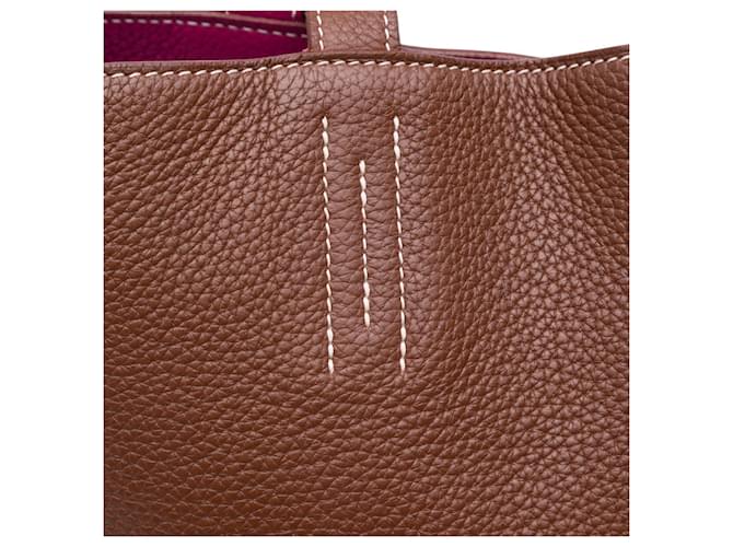 Hermès Clemence Double Sens 36 Marrone - vista 9