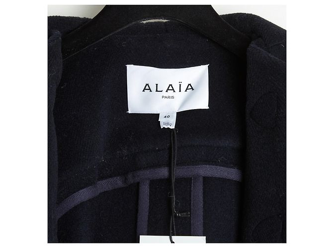 Alaïa Nueve Abrigo de Lana Marino FR40 UK12 US10 NWT Azul marino - vista 6