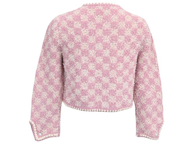 Timeless Giacca da sera in tweed rosa in cotone Chanel 2023 - vista 3