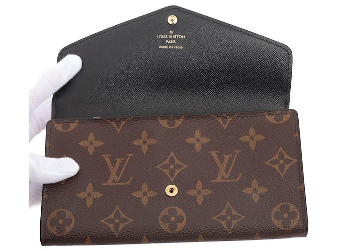 Portafoglio lungo Sarah Reverse Monogram Louis Vuitton Marrone - vista 3