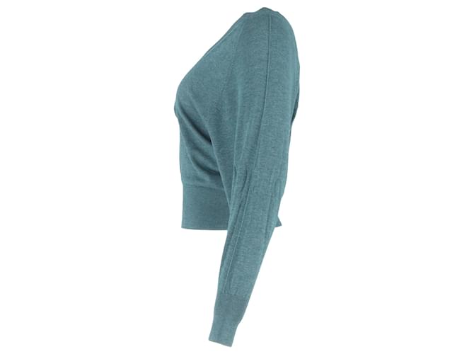 Isabel Marant V-Ausschnitt Pullover aus grüner Wolle - Ansicht 2