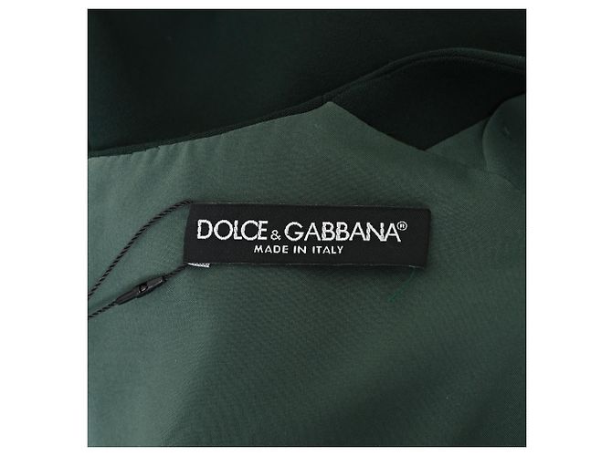 Vestido Mini de Crepé Elástico Esmeralda Dolce & Gabbana en Lana Verde - vista 4