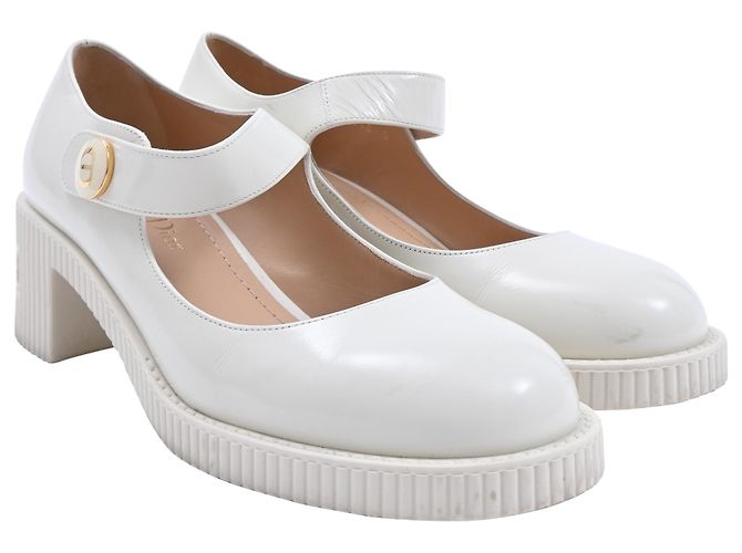 Dior Zapatos D-Doll en cuero blanco Crudo - vista 4