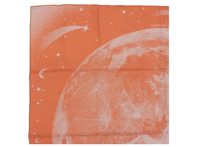 Bufanda de Seda Clair de Lune de Hermès Naranja - vista 3