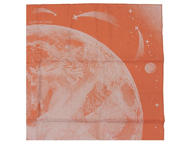 Bufanda de Seda Clair de Lune de Hermès Naranja - vista 4