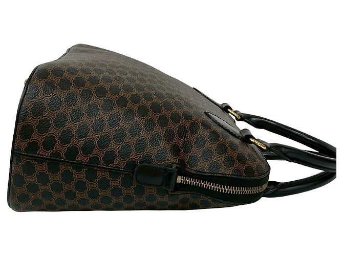 Céline Borsa in pelle Celine Macadam Blazon Nero - vista 7