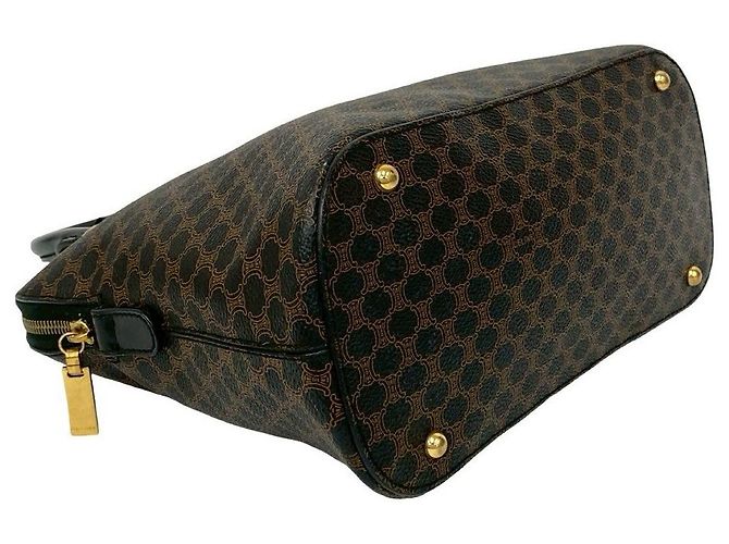 Céline Borsa in pelle Celine Macadam Blazon Nero - vista 8