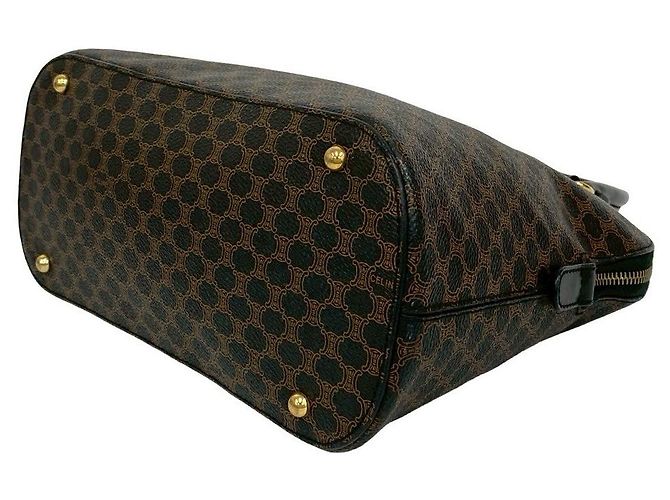 Céline Borsa in pelle Celine Macadam Blazon Nero - vista 9