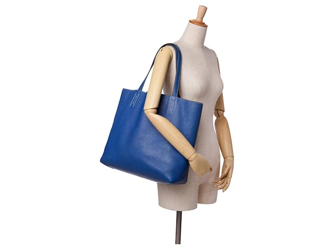Hermès Clemence Double Sens 36 Blu - vista 10
