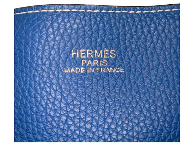 Hermès Clemence Double Sens 36 Blu - vista 5