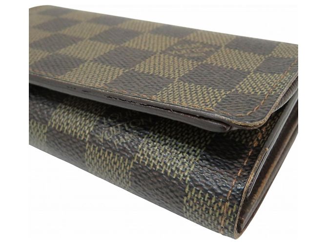 Cartera Bifold de PVC Damier Louis Vuitton Castaño Damier ebene - vista 7