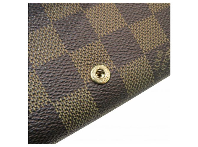 Cartera Bifold de PVC Damier Louis Vuitton Castaño Damier ebene - vista 8