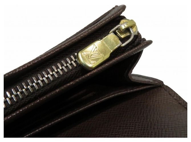 Cartera Bifold de PVC Damier Louis Vuitton Castaño Damier ebene - vista 9