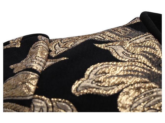 Blusa a maniche corte in jacquard lurex floreale Marni in cotone nero - vista 8