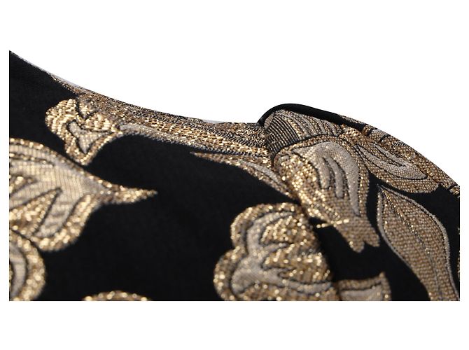 Blusa a maniche corte in jacquard lurex floreale Marni in cotone nero - vista 9