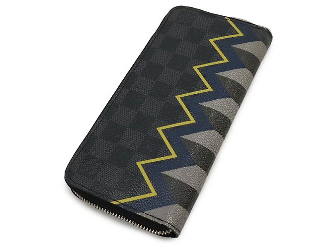 Portafoglio verticale Zippy Damier Graphite Louis Vuitton Nero - vista 2