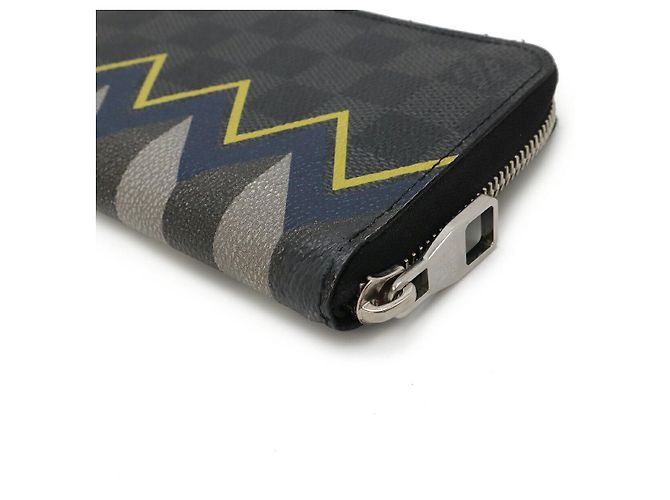 Portafoglio verticale Zippy Damier Graphite Louis Vuitton Nero - vista 3