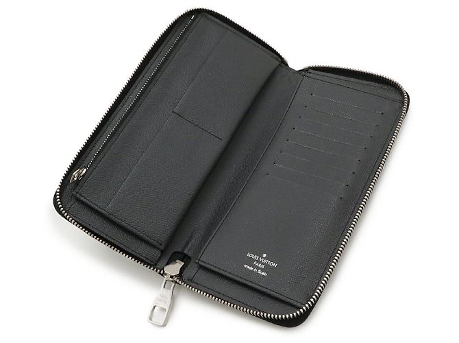 Portafoglio verticale Zippy Damier Graphite Louis Vuitton Nero - vista 6