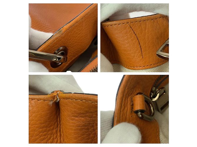 Gucci Bamboo Leder 2-Wege Tote Bag Orange - Ansicht 5