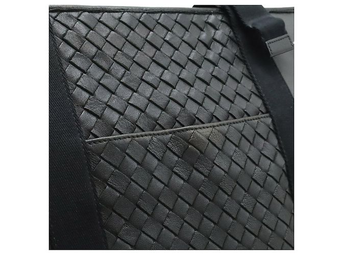 Pasta de couro Intrecciato da Bottega Veneta Cinza - vista 9