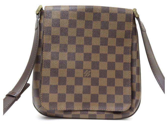 Borsa a Spalla Lunga Damier Musette Salsa di Louis Vuitton Marrone Damier ebene - vista 2