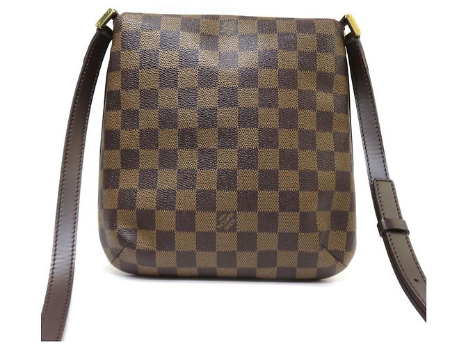Borsa a Spalla Lunga Damier Musette Salsa di Louis Vuitton Marrone Damier ebene - vista 3
