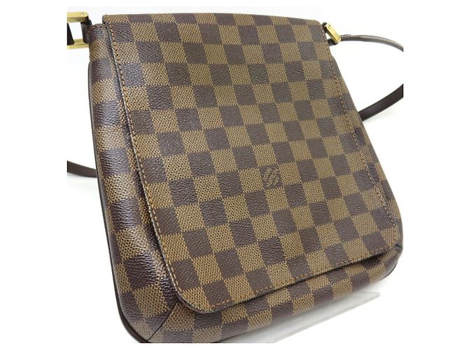 Borsa a Spalla Lunga Damier Musette Salsa di Louis Vuitton Marrone Damier ebene - vista 7