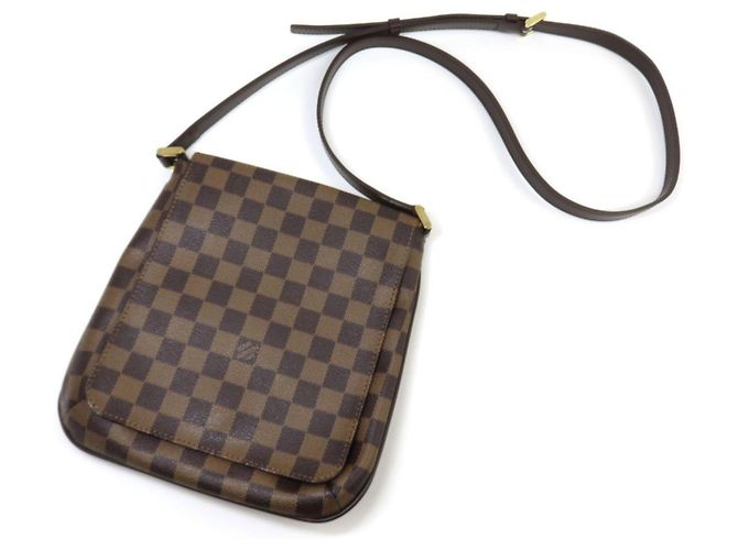 Borsa a Spalla Lunga Damier Musette Salsa di Louis Vuitton Marrone Damier ebene - vista 8