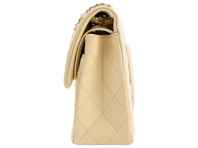 Timeless Borsa classica media a doppio flap trapuntata Chanel in pelle gialla Giallo - vista 2