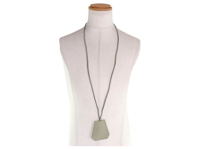 Collana in pelle Clochette Hermès Verde - vista 3