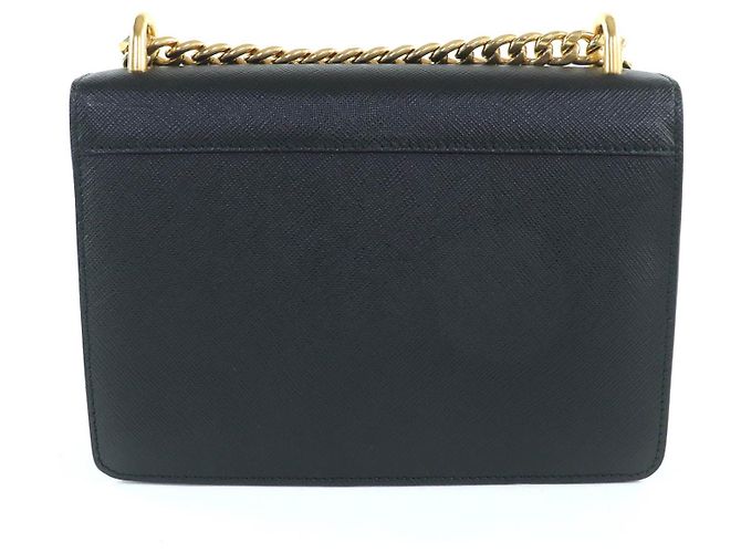 Borsa a Spalla in Pelle Saffiano Prada 1BD133 Nero - vista 3