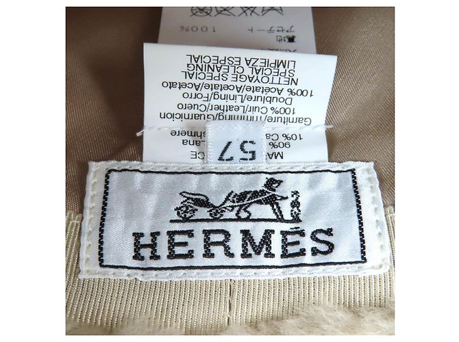 Cappello in lana Hermès 57 Marrone - vista 8