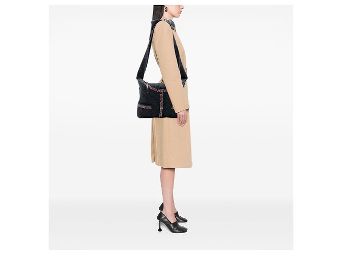 Girl Borsa ragazza in lana trapuntata e pelle di agnello Chanel Grigio - vista 7