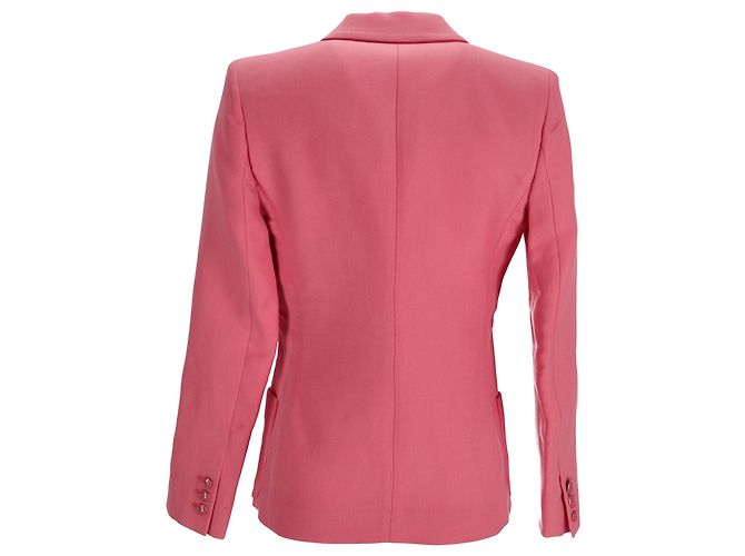 Blazer a un bottone con tasche in lana rosa Emilio Pucci - vista 3